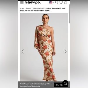 Showpo Abagail Midaxi Dress - One Shoulder Cut Out